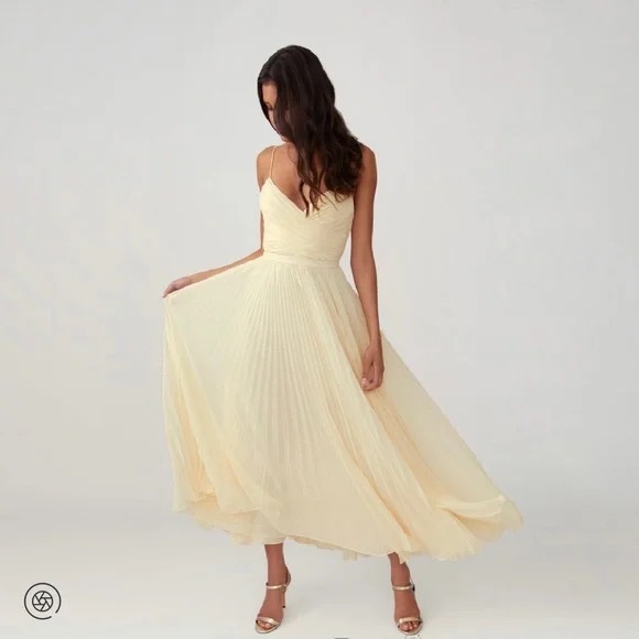 Fame and Partners Wrapped Pleated Dress - Picture 1 of 11